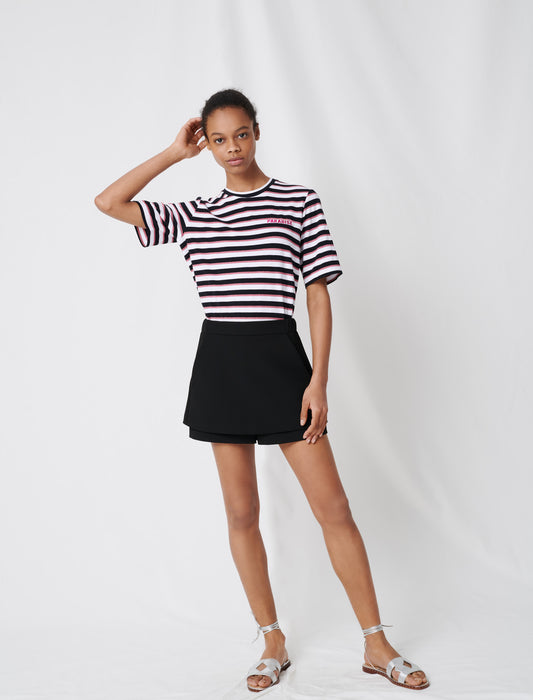 Short-Falda en crêpe