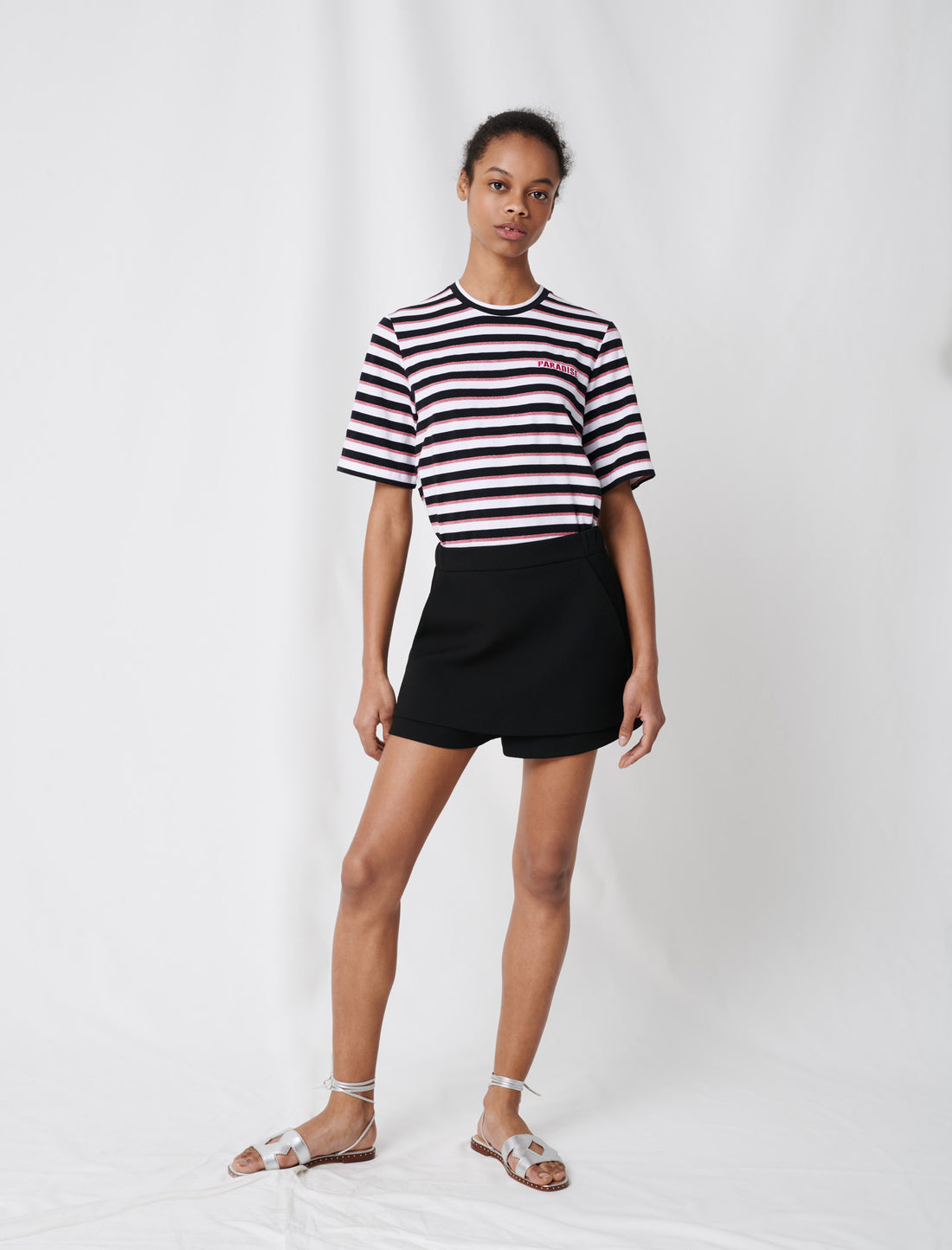 Short-Falda en crêpe