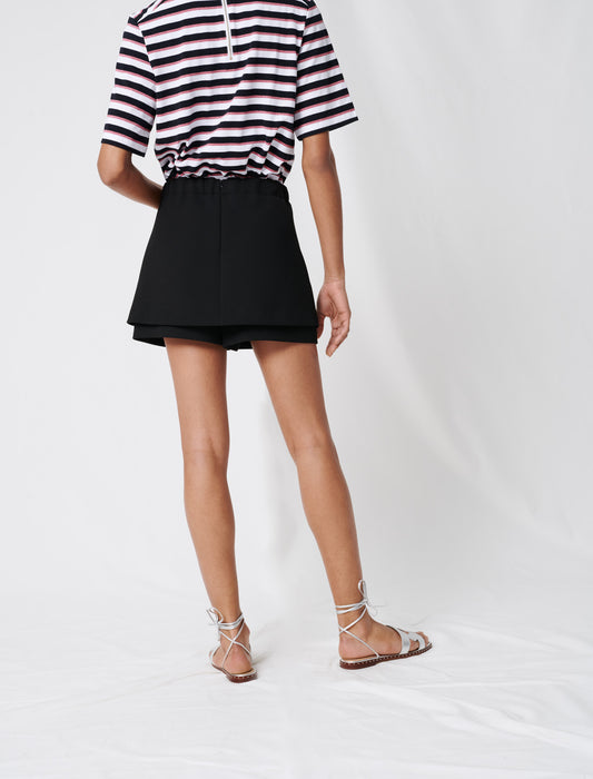 Short-Falda en crêpe