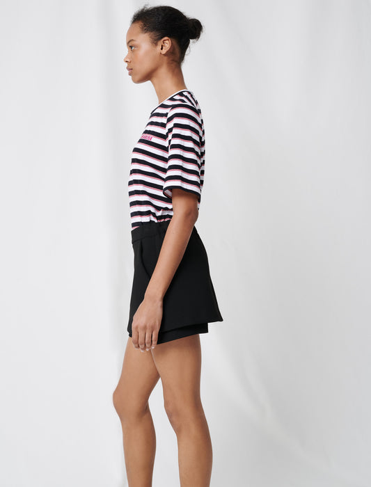 Short-Falda en crêpe