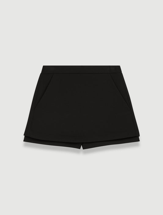 Short-Falda en crêpe