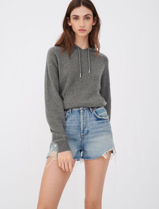 Short vaquero desgastado efecto usado