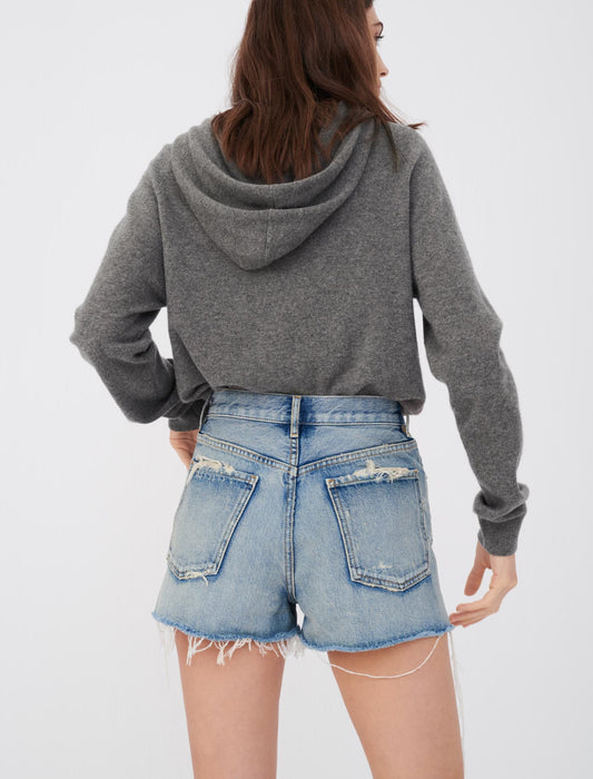 Short vaquero desgastado efecto usado