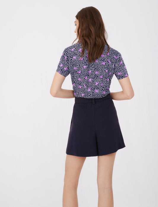 Short básico de crepé y revés de raso