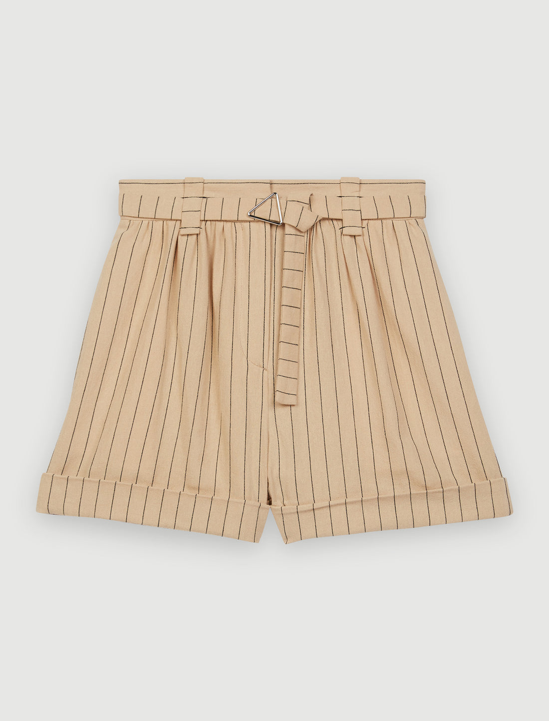 Short de rayas con cinturón