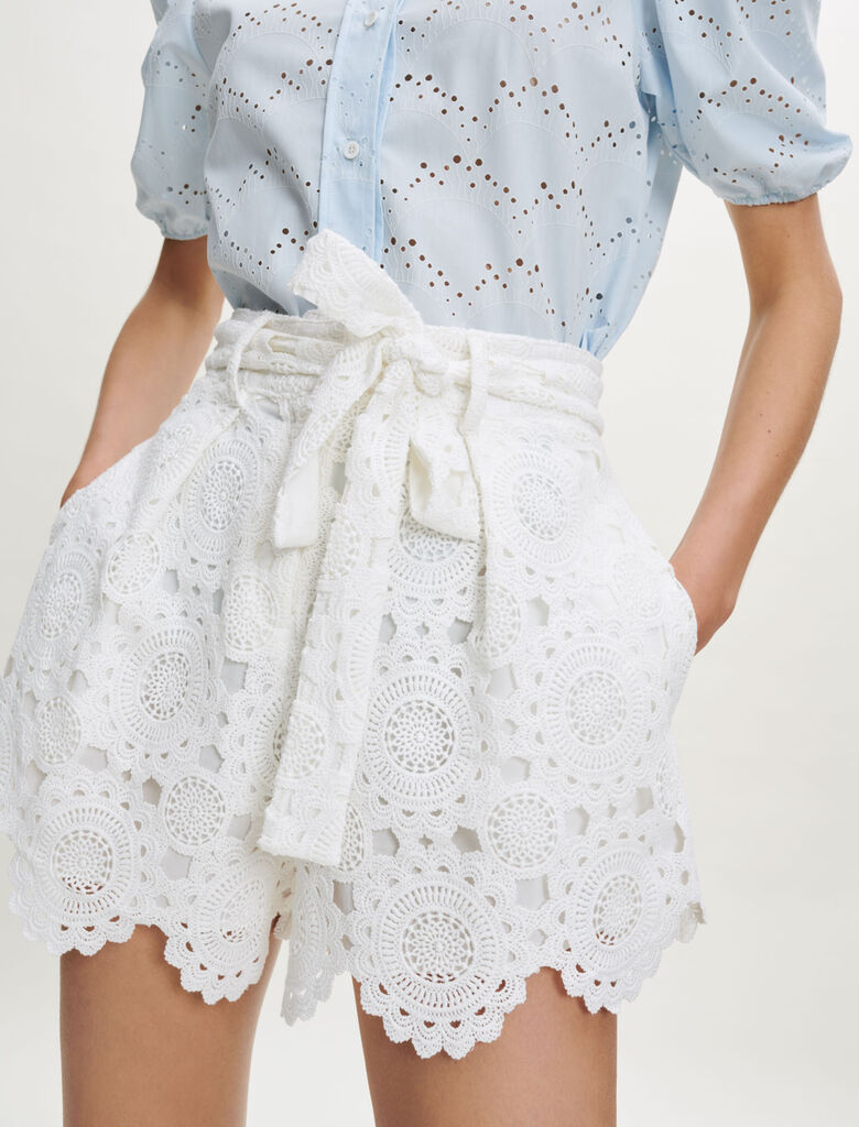 Short de guipur