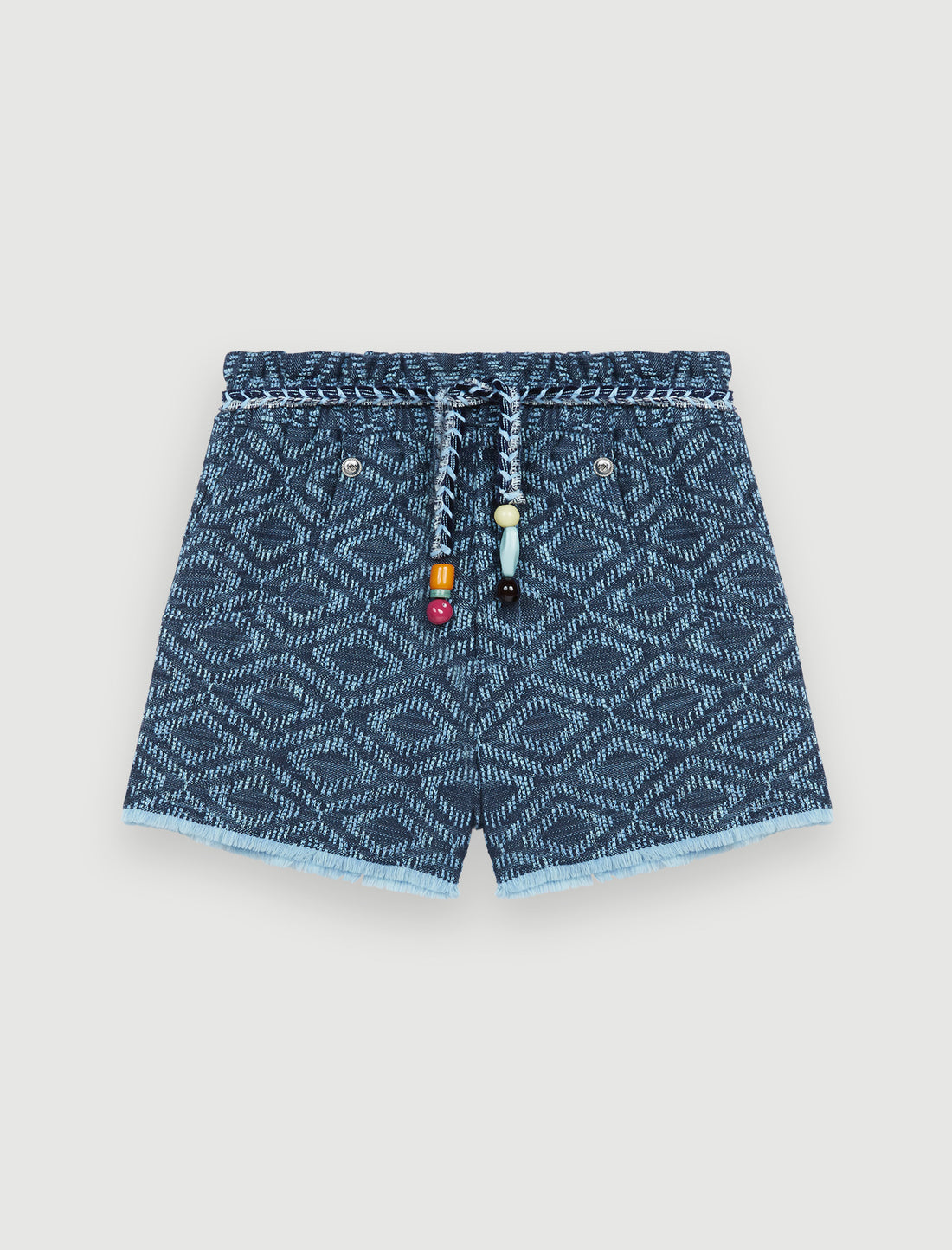 Shorts de jacquard con efecto vaquero