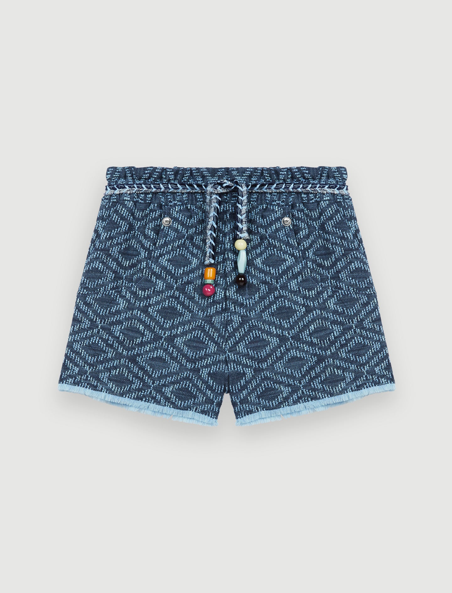 Shorts de jacquard con efecto vaquero