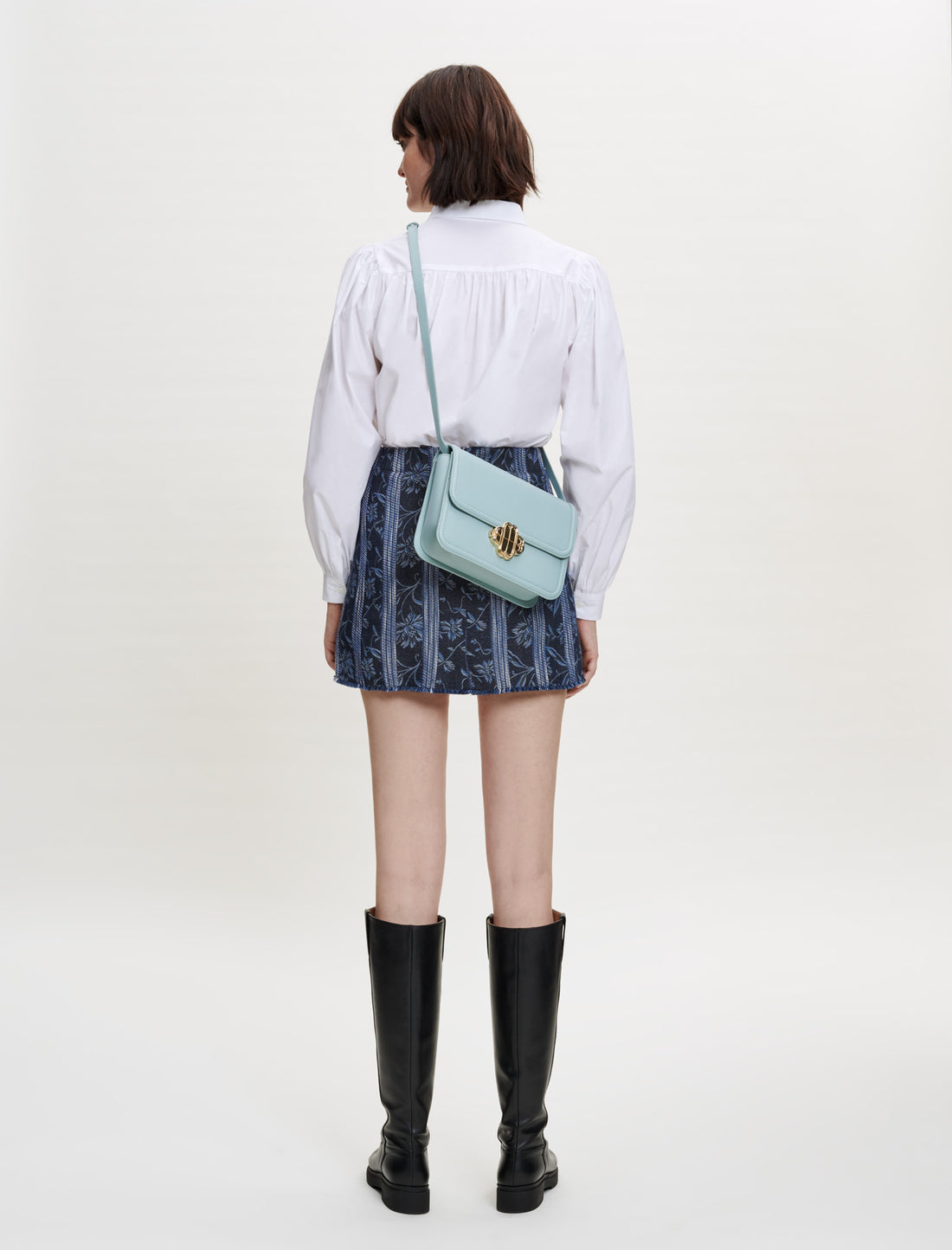 Falda corta de jacquard