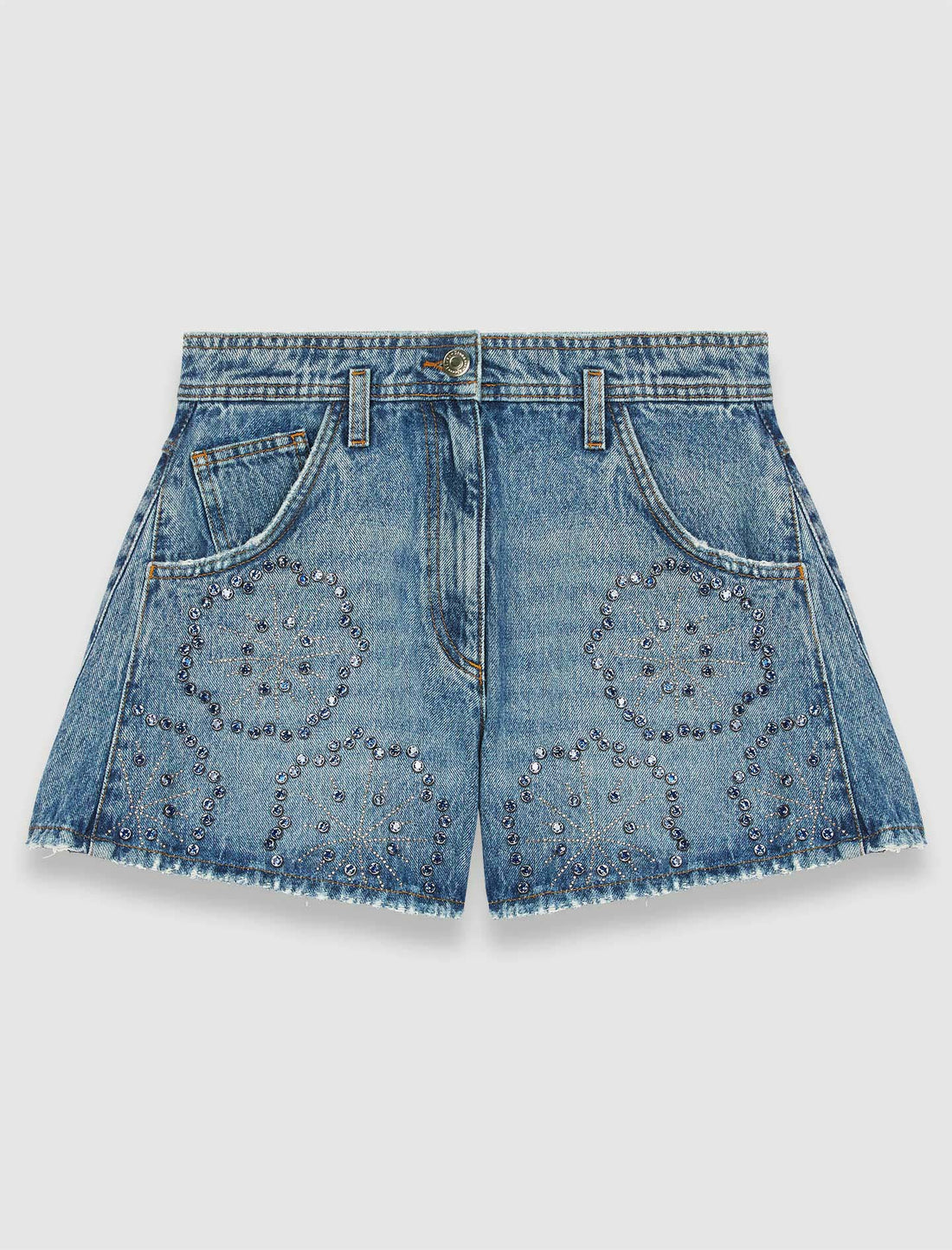 Short vaquero de pedrería