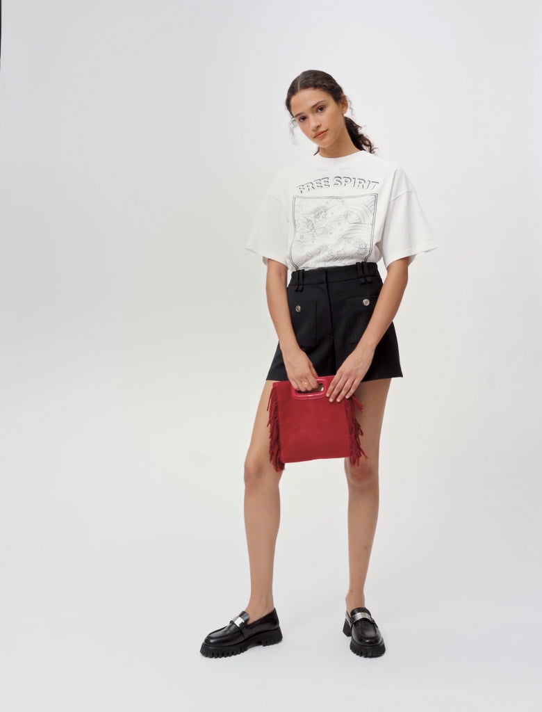 Short rayas estilo tenis detalles metal