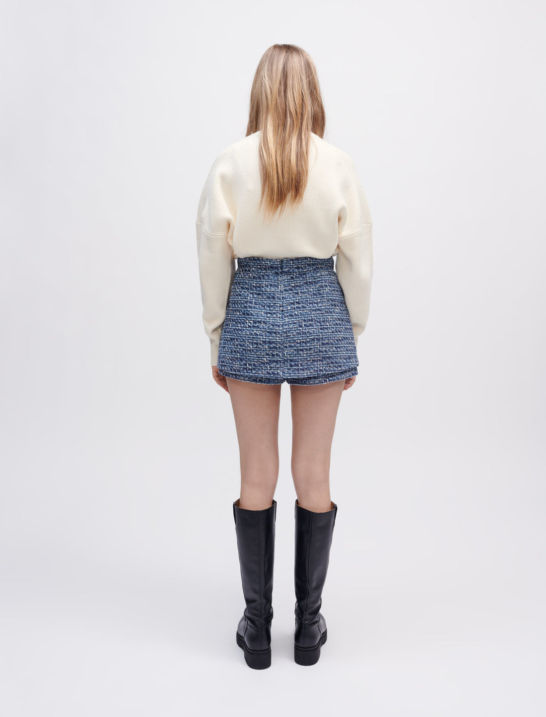 Short trampantojo de tweed