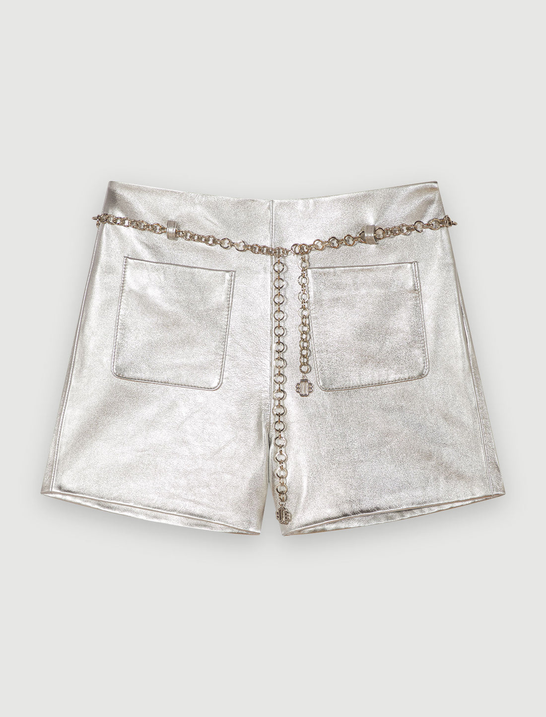 Short de piel metalizada