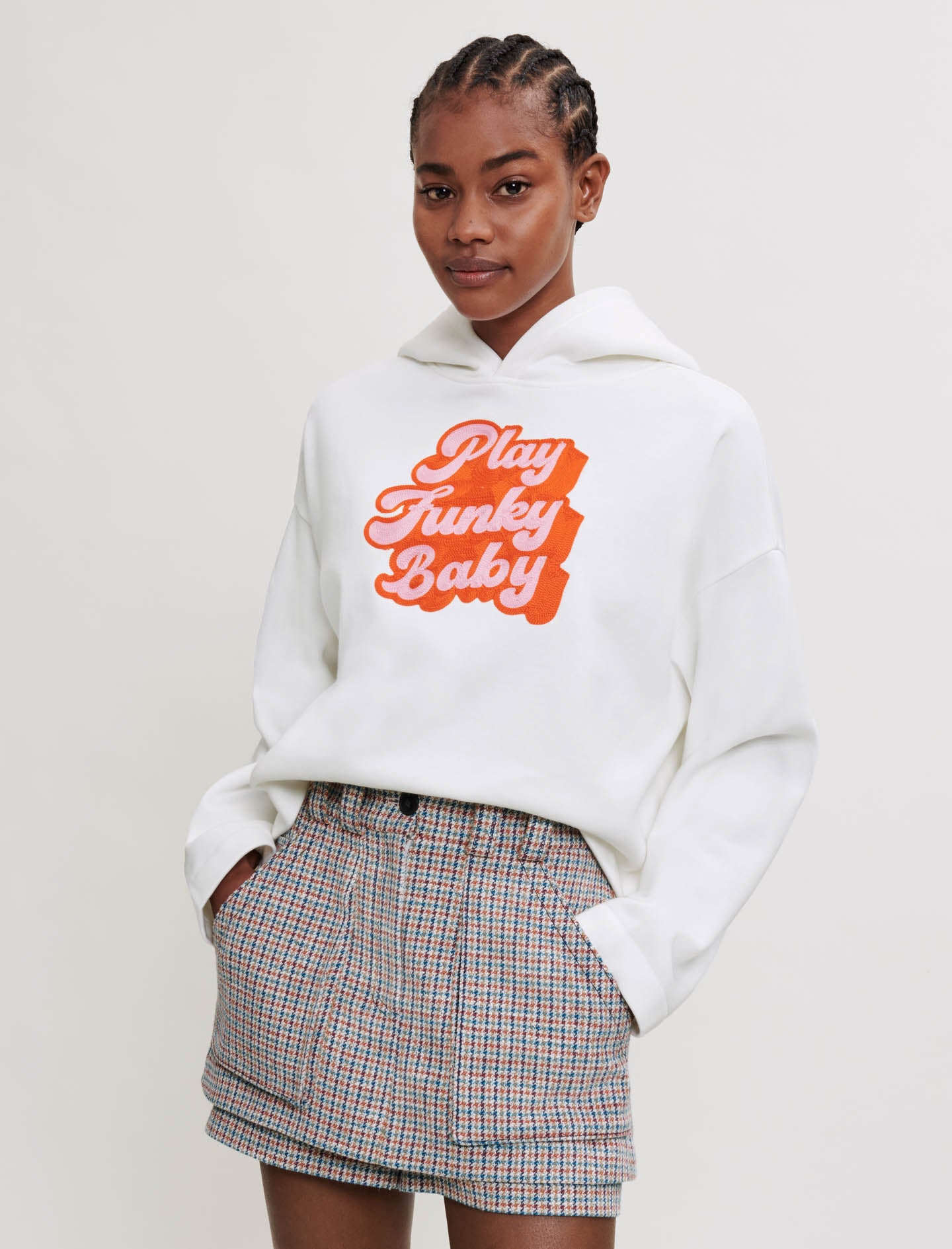 Sudadera con bordado de los 70's