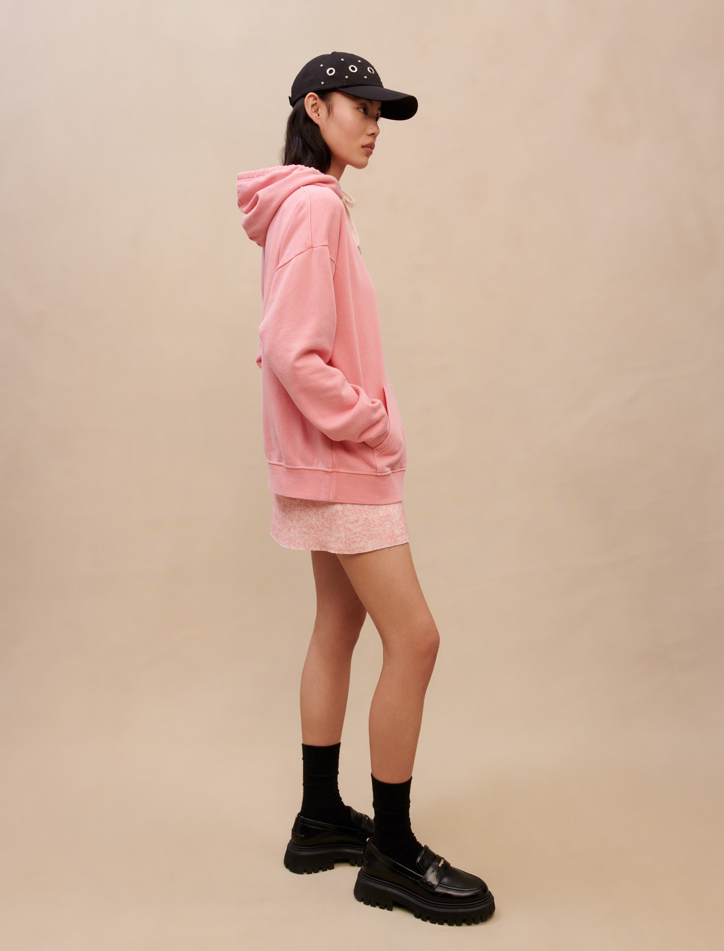 Sudadera oversize rosa