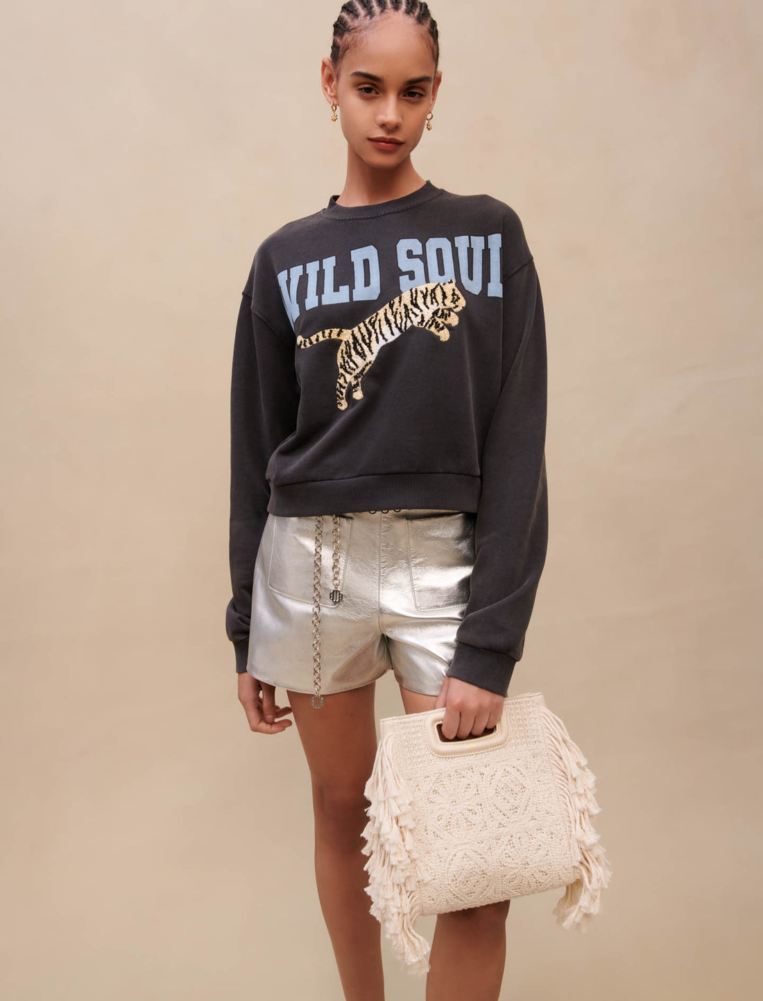 Sudadera de algodón con estampado