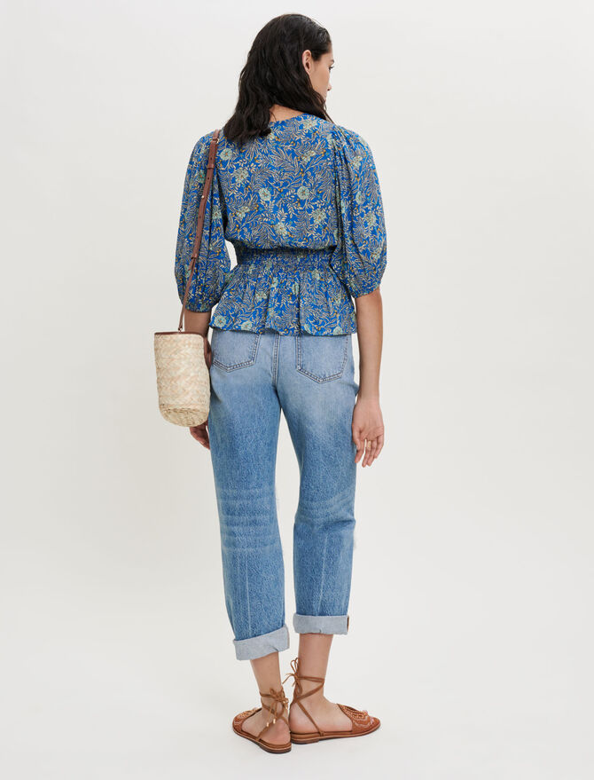 Top estampado de viscosa