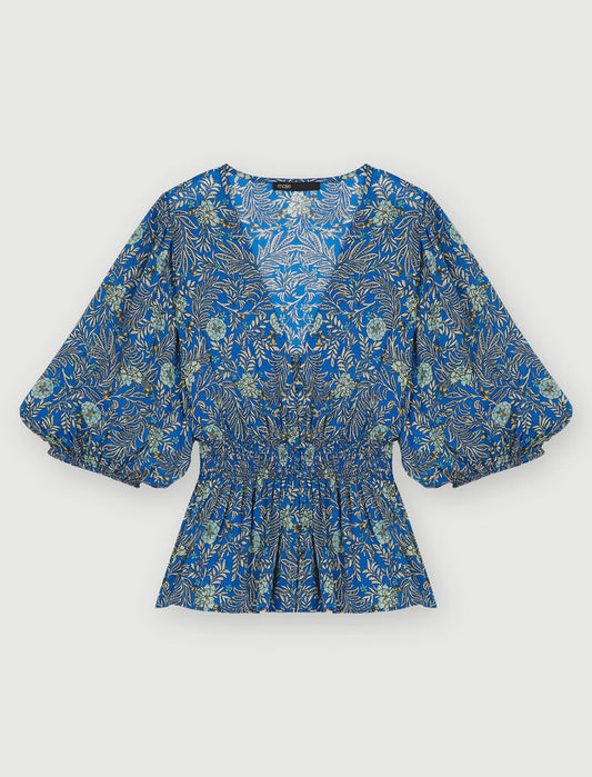 Top estampado de viscosa