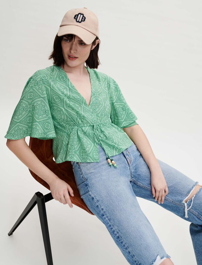 Blusa fluida estampada