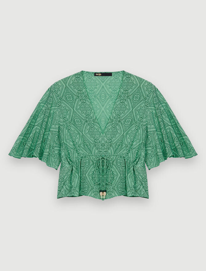 Blusa fluida estampada