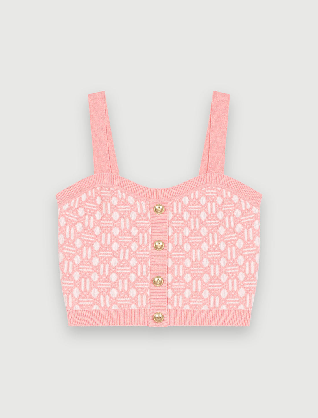 Top de punto estampado