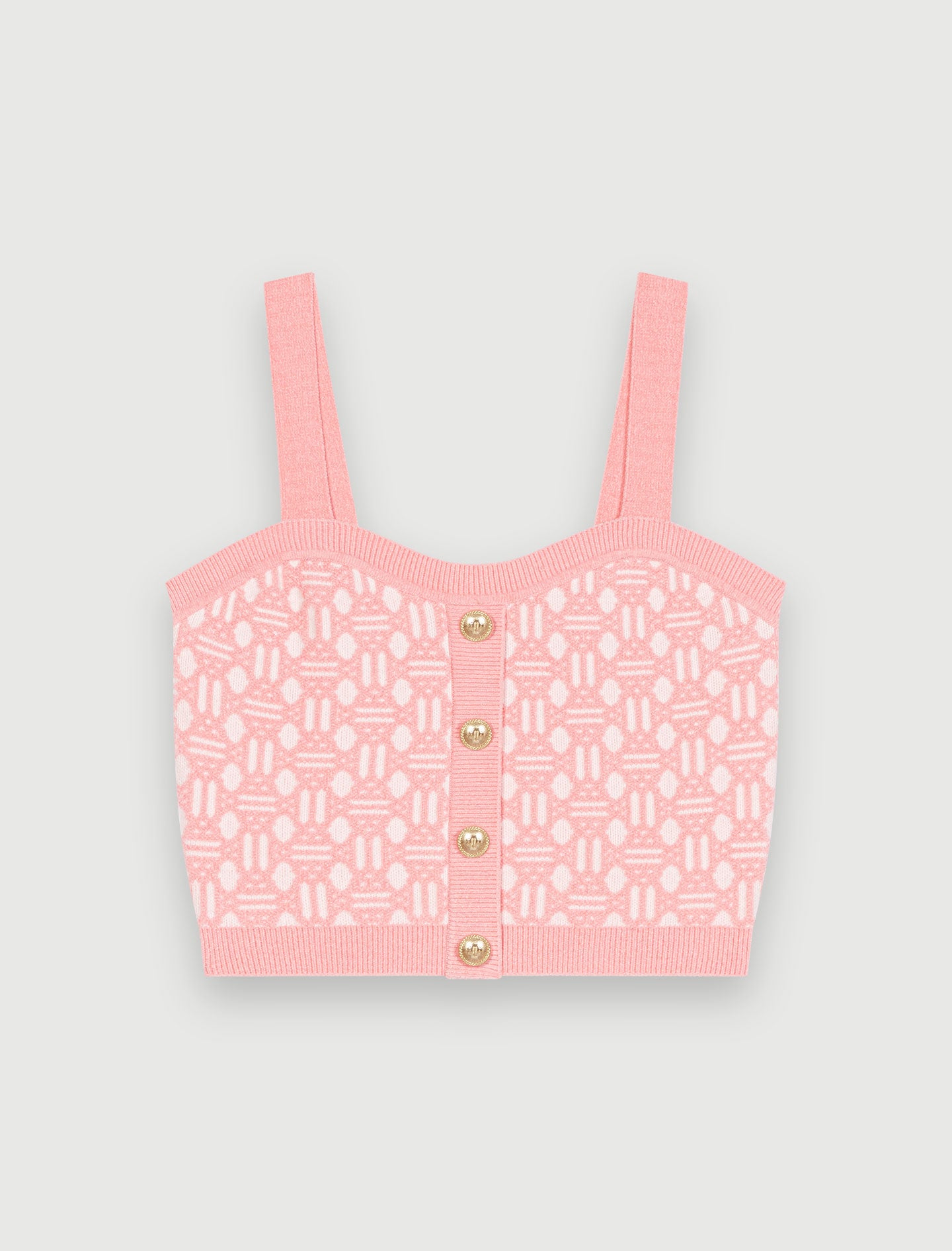 Top de punto estampado
