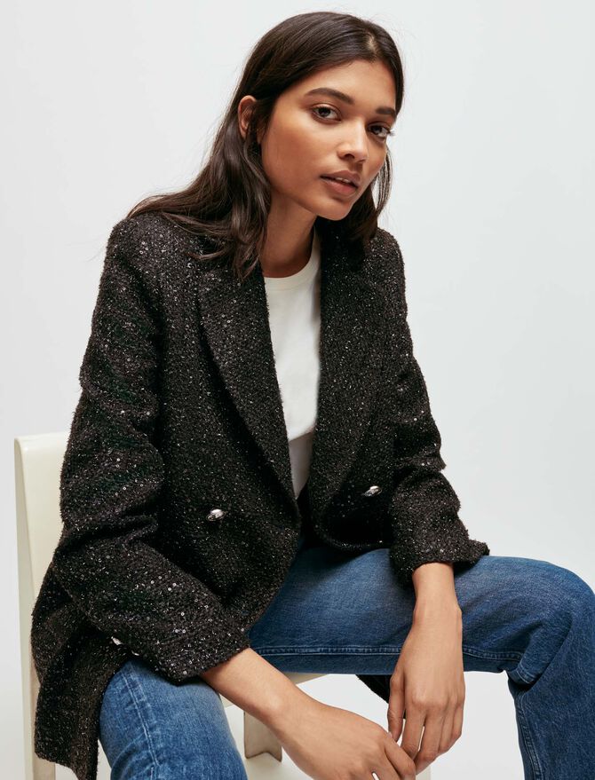 Chaqueta recta doble botonadura