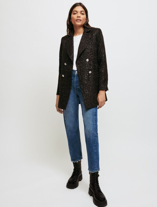 Chaqueta recta doble botonadura