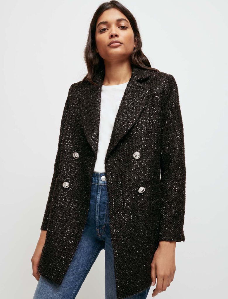 Chaqueta recta doble botonadura