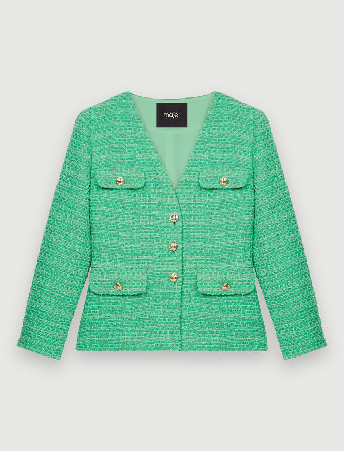 Chaqueta de tweed entallada