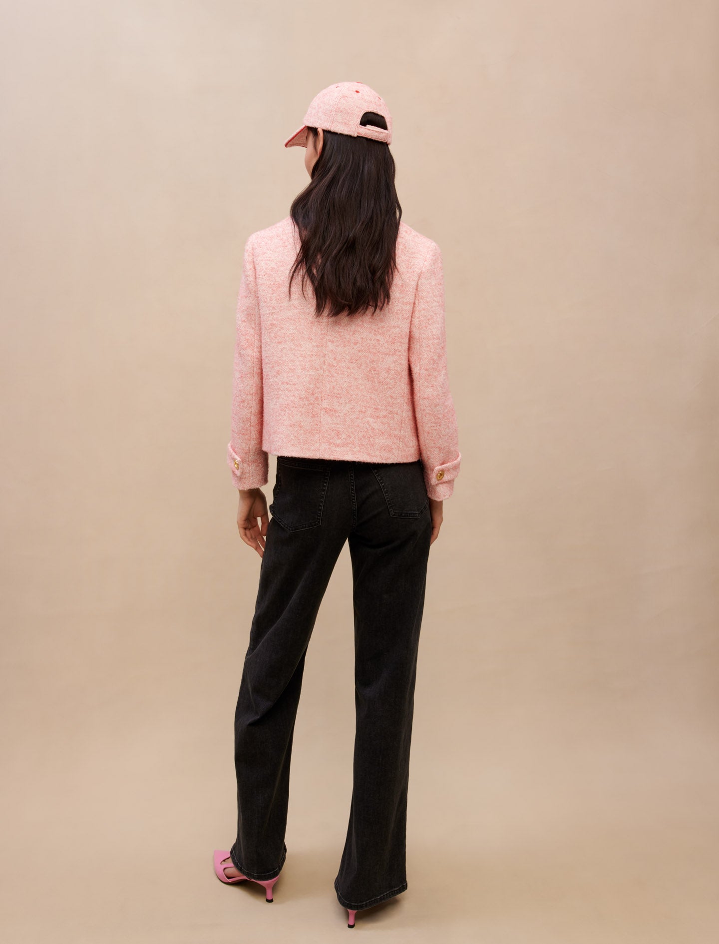 Chaqueta de traje rosa
