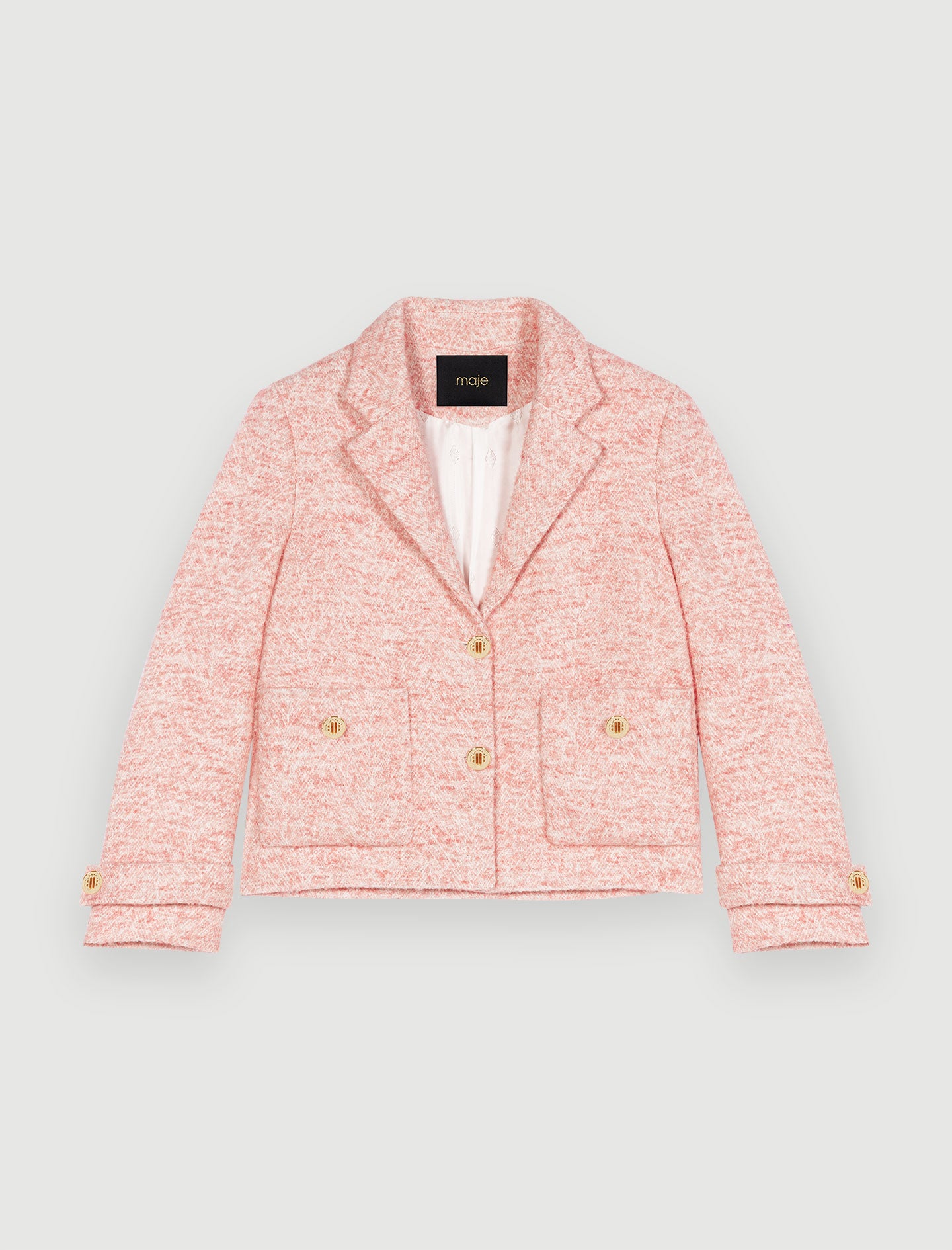 Chaqueta de traje rosa